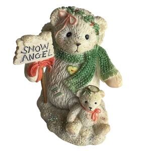 Cherished Teddies "The Wonders of Friendship" Snow Angel Teddy Bear Figurine